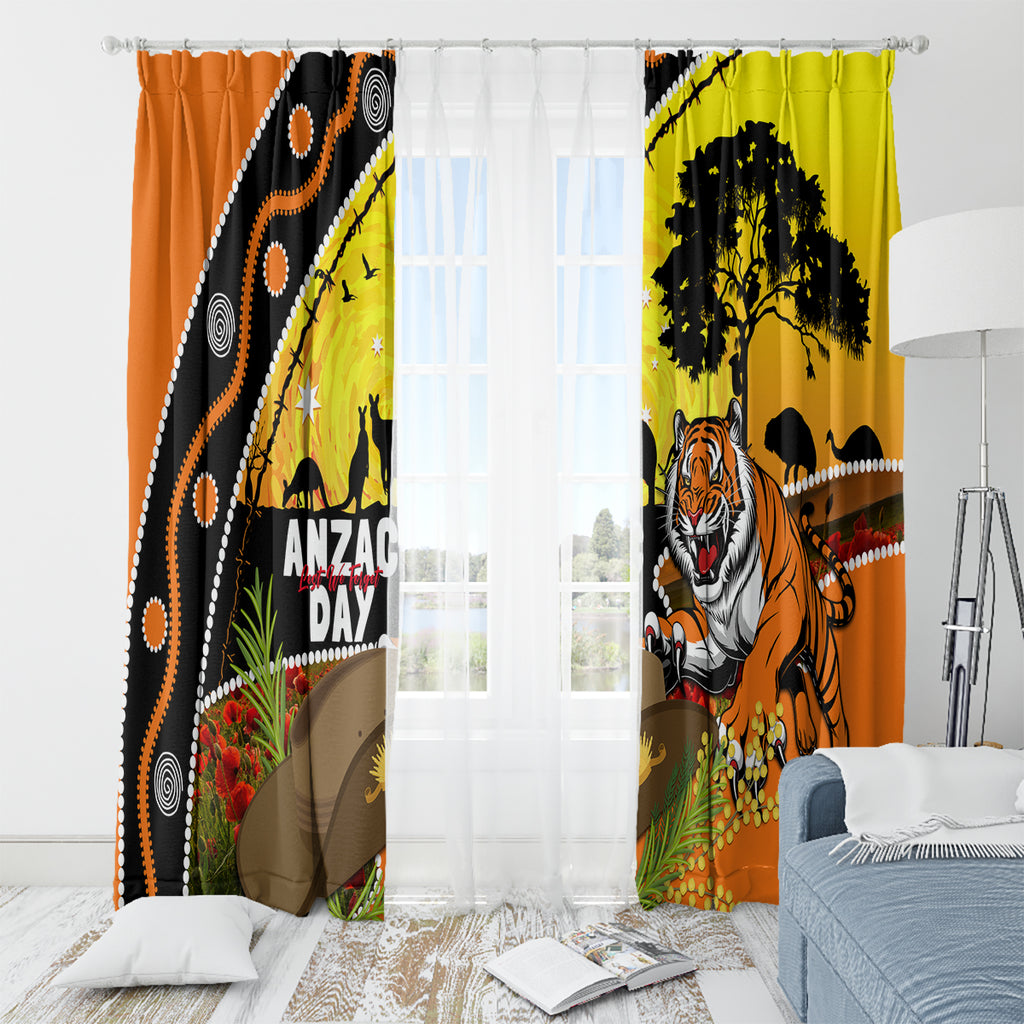 Tigers Rugby ANZAC Day Window Curtain Wests Mascot Rosemary Starry Night