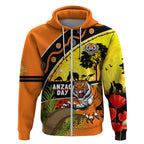 Tigers Rugby ANZAC Day Zip Hoodie Wests Mascot Rosemary Starry Night