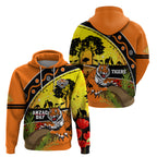 Tigers Rugby ANZAC Day Zip Hoodie Wests Mascot Rosemary Starry Night