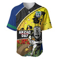 Warriors Rugby ANZAC Day Baseball Jersey New Zealand Wahs Tiki Mascot Rosemary Starry Night