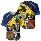 Warriors Rugby ANZAC Day Baseball Jersey New Zealand Wahs Tiki Mascot Rosemary Starry Night
