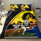 Warriors Rugby ANZAC Day Bedding Set New Zealand Wahs Tiki Mascot Rosemary Starry Night