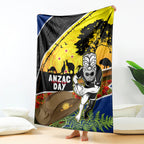 Warriors Rugby ANZAC Day Blanket New Zealand Wahs Tiki Mascot Rosemary Starry Night