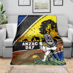 Warriors Rugby ANZAC Day Blanket New Zealand Wahs Tiki Mascot Rosemary Starry Night