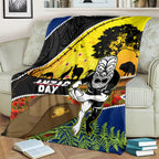 Warriors Rugby ANZAC Day Blanket New Zealand Wahs Tiki Mascot Rosemary Starry Night