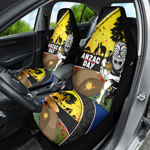 Warriors Rugby ANZAC Day Car Seat Cover New Zealand Wahs Tiki Mascot Rosemary Starry Night