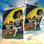 Warriors Rugby ANZAC Day Garden Flag New Zealand Wahs Tiki Mascot Rosemary Starry Night
