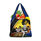 Warriors Rugby ANZAC Day Grocery Bag New Zealand Wahs Tiki Mascot Rosemary Starry Night