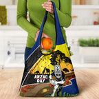 Warriors Rugby ANZAC Day Grocery Bag New Zealand Wahs Tiki Mascot Rosemary Starry Night