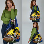 Warriors Rugby ANZAC Day Grocery Bag New Zealand Wahs Tiki Mascot Rosemary Starry Night