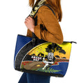 Warriors Rugby ANZAC Day Leather Tote Bag New Zealand Wahs Tiki Mascot Rosemary Starry Night