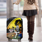 Warriors Rugby ANZAC Day Luggage Cover New Zealand Wahs Tiki Mascot Rosemary Starry Night