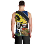 Warriors Rugby ANZAC Day Men Tank Top New Zealand Wahs Tiki Mascot Rosemary Starry Night
