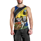 Warriors Rugby ANZAC Day Men Tank Top New Zealand Wahs Tiki Mascot Rosemary Starry Night
