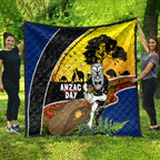 Warriors Rugby ANZAC Day Quilt New Zealand Wahs Tiki Mascot Rosemary Starry Night