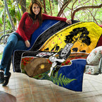 Warriors Rugby ANZAC Day Quilt New Zealand Wahs Tiki Mascot Rosemary Starry Night