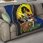 Warriors Rugby ANZAC Day Quilt New Zealand Wahs Tiki Mascot Rosemary Starry Night