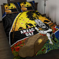 Warriors Rugby ANZAC Day Quilt Bed Set New Zealand Wahs Tiki Mascot Rosemary Starry Night