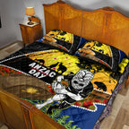 Warriors Rugby ANZAC Day Quilt Bed Set New Zealand Wahs Tiki Mascot Rosemary Starry Night