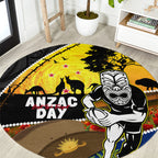 Warriors Rugby ANZAC Day Round Carpet New Zealand Wahs Tiki Mascot Rosemary Starry Night