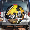 Warriors Rugby ANZAC Day Spare Tire Cover New Zealand Wahs Tiki Mascot Rosemary Starry Night