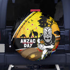 Warriors Rugby ANZAC Day Spare Tire Cover New Zealand Wahs Tiki Mascot Rosemary Starry Night