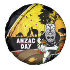 Warriors Rugby ANZAC Day Spare Tire Cover New Zealand Wahs Tiki Mascot Rosemary Starry Night