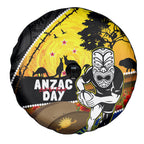 Warriors Rugby ANZAC Day Spare Tire Cover New Zealand Wahs Tiki Mascot Rosemary Starry Night