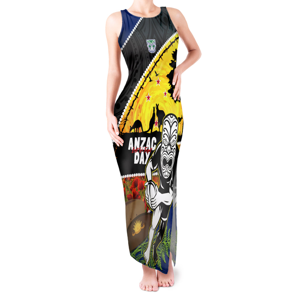 Warriors Rugby ANZAC Day Tank Maxi Dress New Zealand Wahs Tiki Mascot Rosemary Starry Night