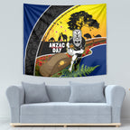 Warriors Rugby ANZAC Day Tapestry New Zealand Wahs Tiki Mascot Rosemary Starry Night