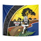 Warriors Rugby ANZAC Day Tapestry New Zealand Wahs Tiki Mascot Rosemary Starry Night