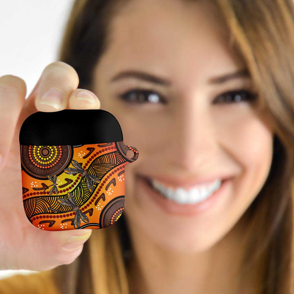 Australian Dragonfly Indigenous Art AirPods Case