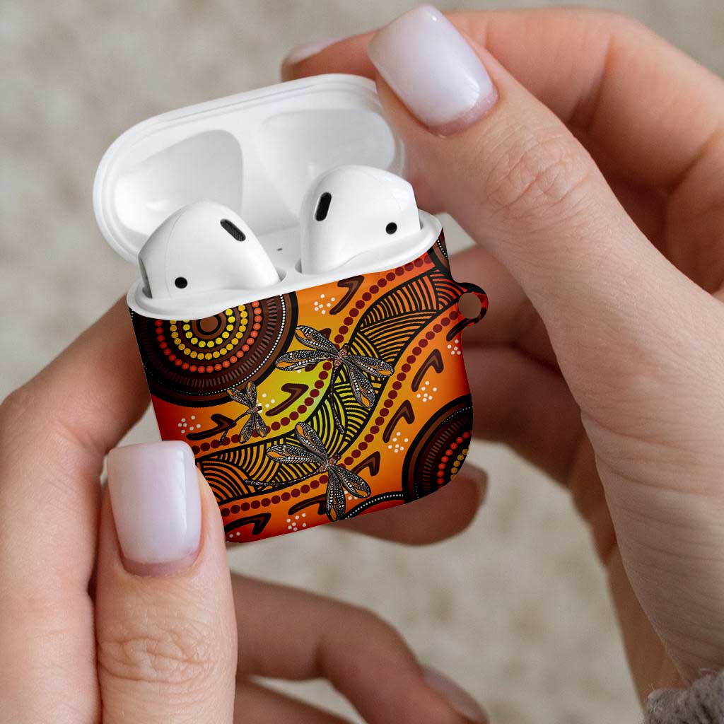 Australian Dragonfly Indigenous Art AirPods Case