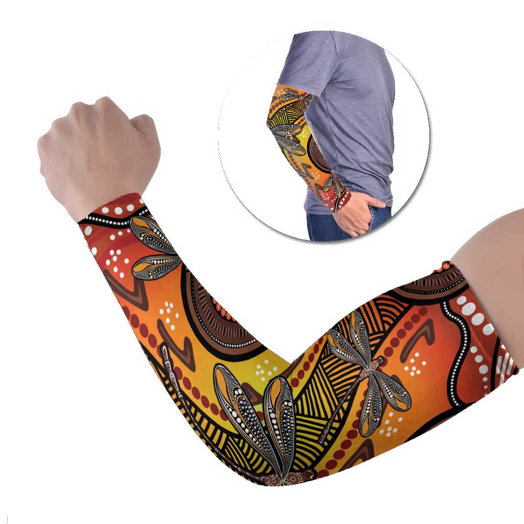 Australian Dragonfly Indigenous Art Arm Sleeves