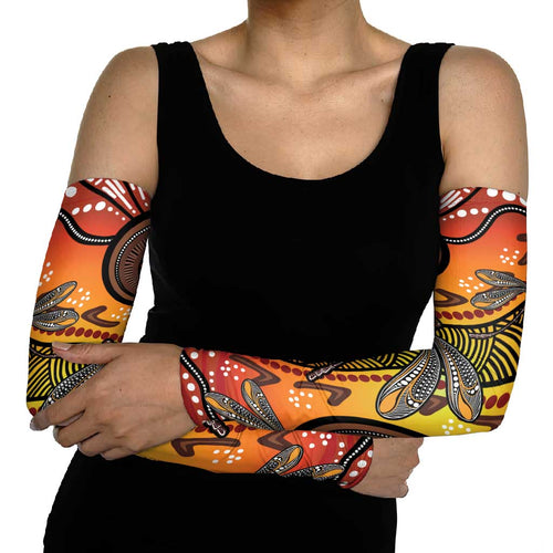 Australian Dragonfly Indigenous Art Arm Sleeves