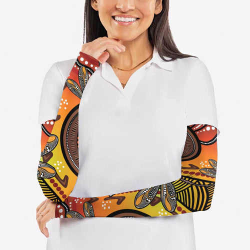 Australian Dragonfly Indigenous Art Arm Sleeves