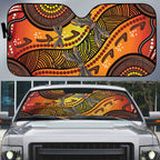 Australian Dragonfly Indigenous Art Auto Sun Shade