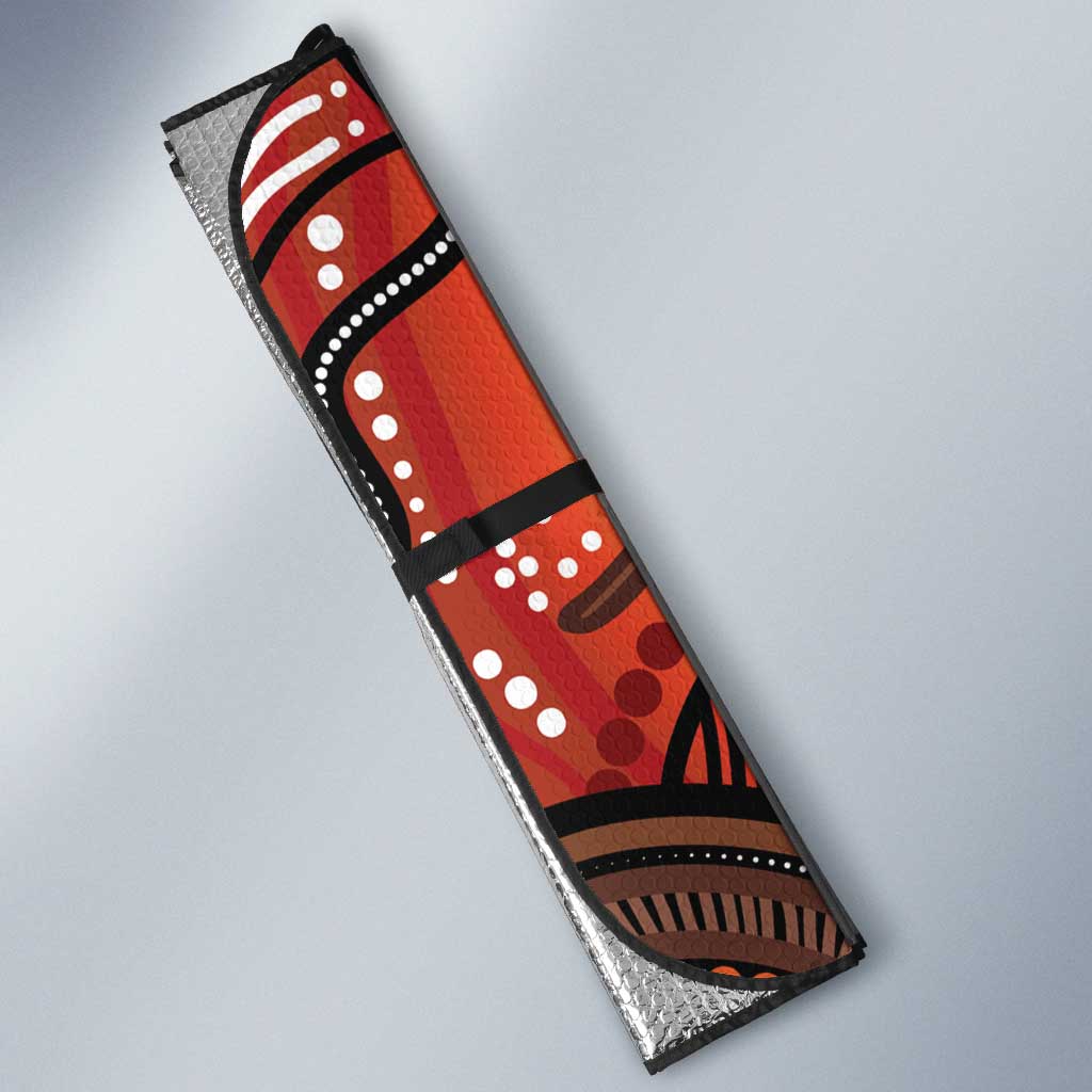 Australian Dragonfly Indigenous Art Auto Sun Shade