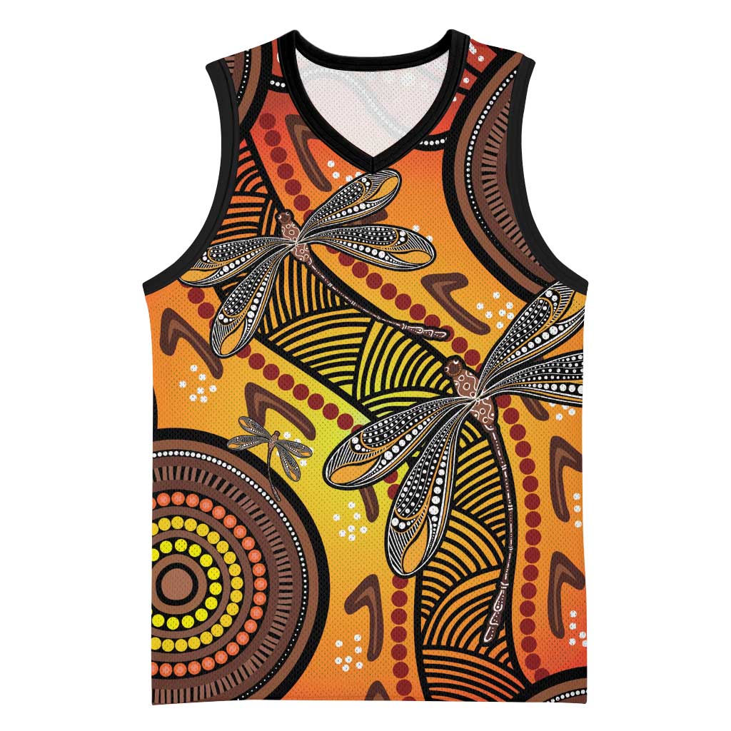 Australian Dragonfly Indigenous Art Basketball Jersey