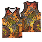 Australian Dragonfly Indigenous Art Basketball Jersey