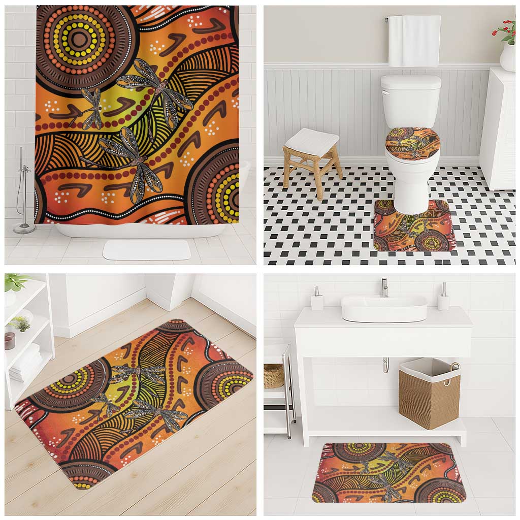 Australian Dragonfly Indigenous Art Bathroom Set