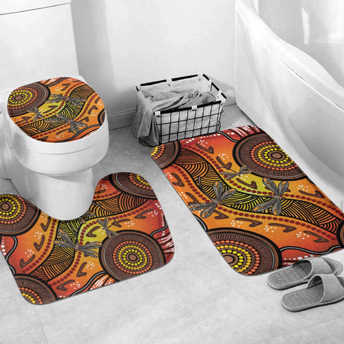 Australian Dragonfly Indigenous Art Bathroom Set