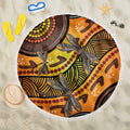 Australian Dragonfly Indigenous Art Beach Blanket