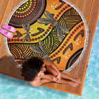 Australian Dragonfly Indigenous Art Beach Blanket
