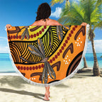 Australian Dragonfly Indigenous Art Beach Blanket