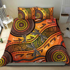 Australian Dragonfly Indigenous Art Bedding Set
