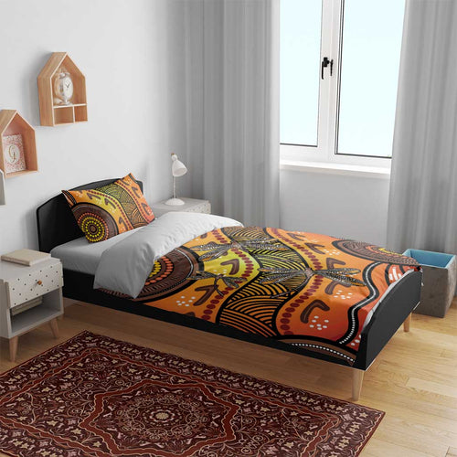 Australian Dragonfly Indigenous Art Bedding Set