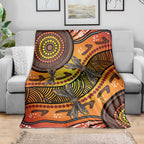 Australian Dragonfly Indigenous Art Blanket