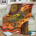 Australian Dragonfly Indigenous Art Blanket