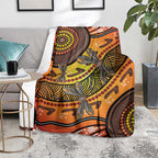 Australian Dragonfly Indigenous Art Blanket